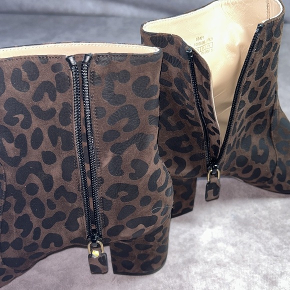 NWOT Stuart Weitzman Women Sz 7M / EU 37.5 Leopard Print Ankle Boots Animal - Picture 9 of 10